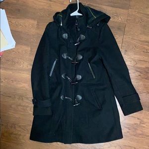 Tommy Hilfiger Black Winter Pea Coat Size M
